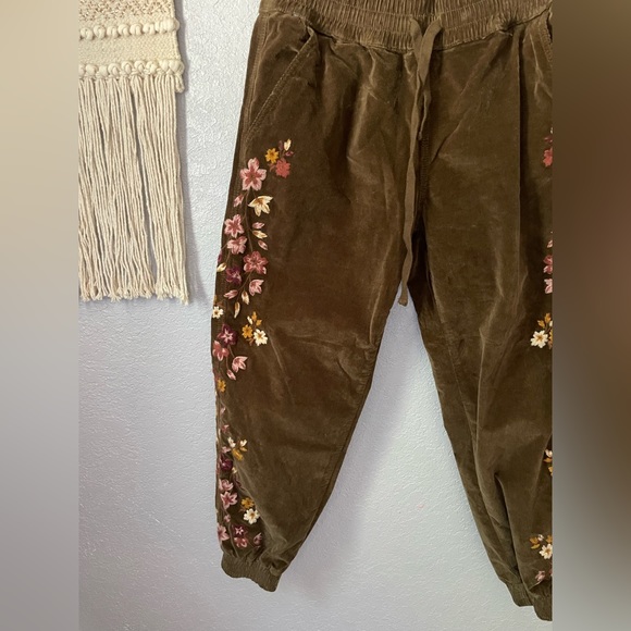 Free People Driftwood Cord Embroidered Joggers - Picture 3 of 5
